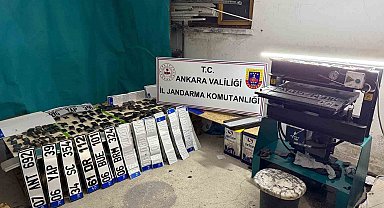 Ankara'da sahte plaka basımı yapan 2 şüpheli gözaltına alındı