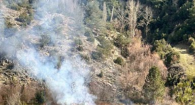 Arazisinde otları temizlik amaçlı yaktı, vatandaş orman yangını ihbarında bulundu