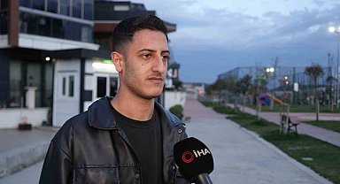 Arnavutköy'de kamyonun çarptığı araç sahibi faciayı kıl payı atlattı