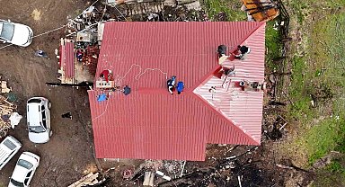 Atakum Belediyesi'nden yangın mağduru aileye destek
