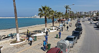 Aydın Büyükşehir'den bayram öncesi Kuşadası'nda çevre düzenlemesi