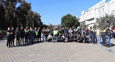 Aydın'da motosiklet sürücülerine güvenli sürüş eğitimi