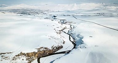 Bahar kapıdayken Diyadin'de kış geri döndü