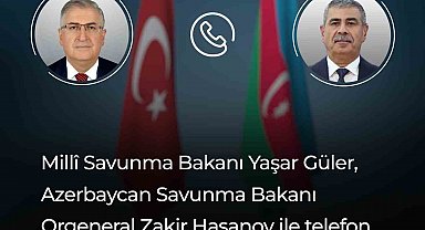Bakan Güler, Azerbaycanlı mevkidaşı ile telefonda görüştü