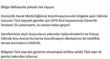 Bakan Uraloğlu: "Hürmüz Boğazı'ndaki ve bölgedeki su yollarındaki gelişmeleri anbean takip ediyoruz"