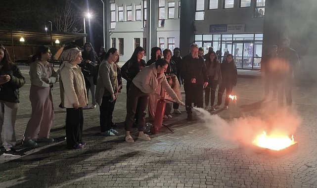 Bala Hatun Yurdu'nda afet tatbikatı