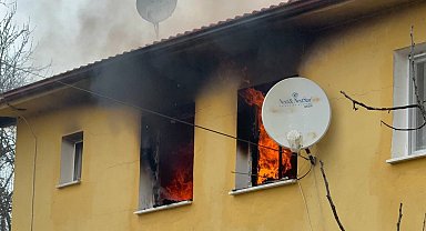 Bartın'da afet konutlarında çıkan yangın paniğe neden oldu