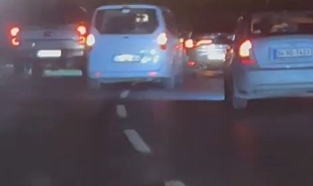 Başakşehir'de düğün konvoyu trafiği tehlikeye attı