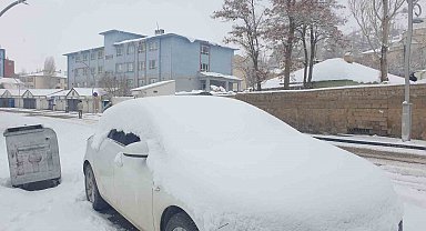 Başkale'de kar yağışı