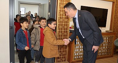 Başkan Arıcı, ilkokul öğrencilerini ağırladı