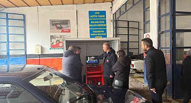 Bayburt'ta egzoz gazı emisyon ölçüm istasyonları denetlendi