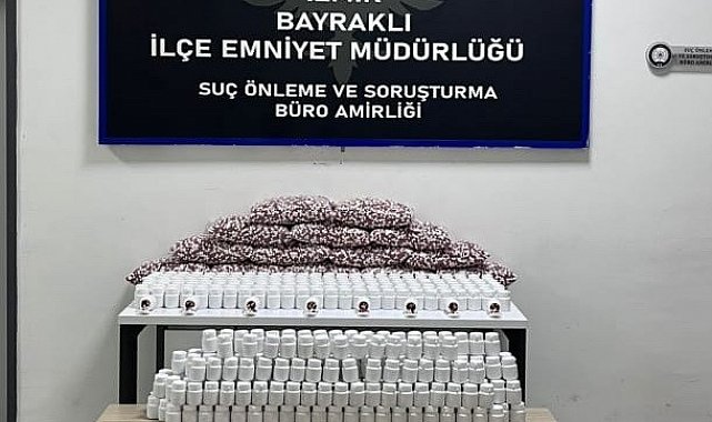 Bayraklı'da binlerce uyuşturucu hap yakalandı