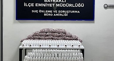 Bayraklı'da binlerce uyuşturucu hap yakalandı