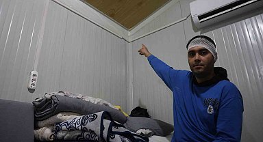 Bayram günü konteyneri delip geçen yorgun merminin kafasına isabet etmesiyle kabusu yaşadı