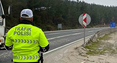 Bilecik'te drone destekli trafik denetimi