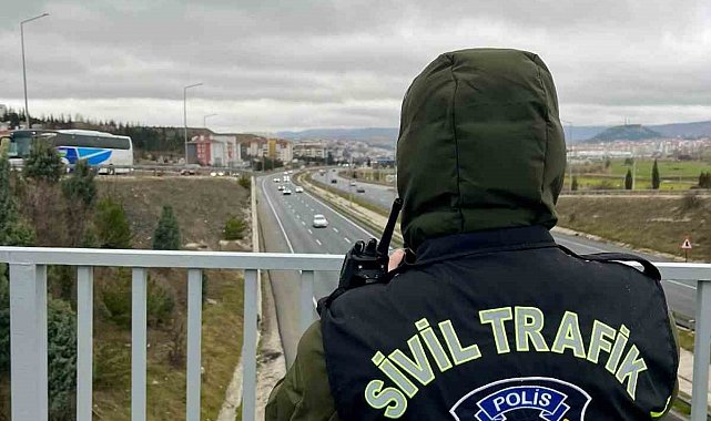 Bilecik'te drone destekli trafik denetimi