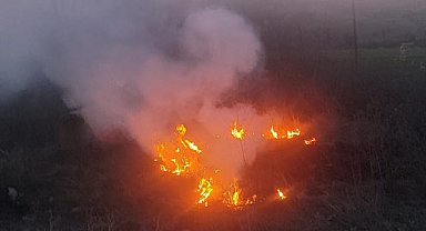 Bolu'da otluk alanda çıkan yangın büyümeden söndürüldü