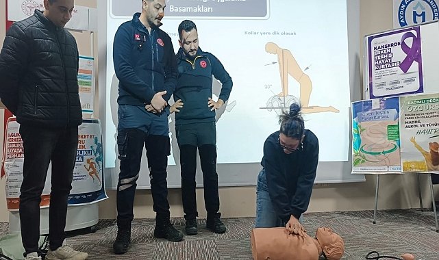 Buharkent'te ilk yardım ve sağlıklı yaşam eğitimleri verildi