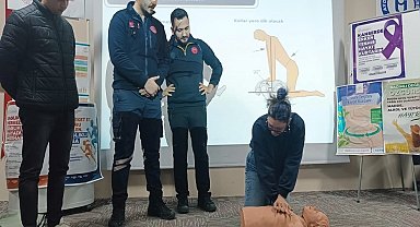 Buharkent'te ilk yardım ve sağlıklı yaşam eğitimleri verildi