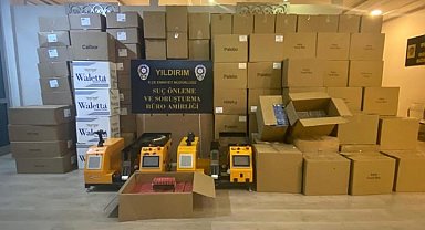 Bursa'da kaçak sigara imalathanesine operasyon: 460 kilo tütün ele geçirildi