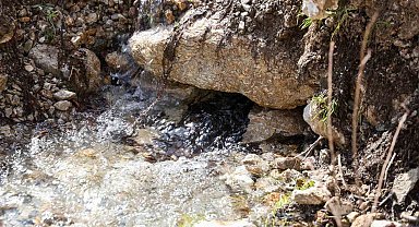 Çameli'nde yağışlar sonrası yer altı suları yüzeye çıktı