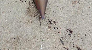 Çatalca'da kıyıya vuran füze başlığı imha edildi