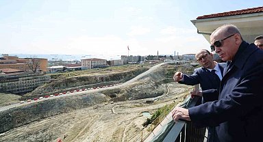 Cumhurbaşkanı Erdoğan, Cerrahpaşa Tıp Fakültesi Hastanesi inşaatında inceleme yaptı