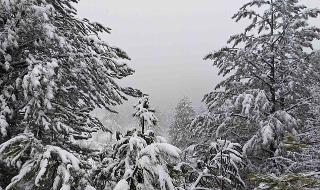 Demirci'nin yüksek kesimlerinde kar yağışı etkili oluyor