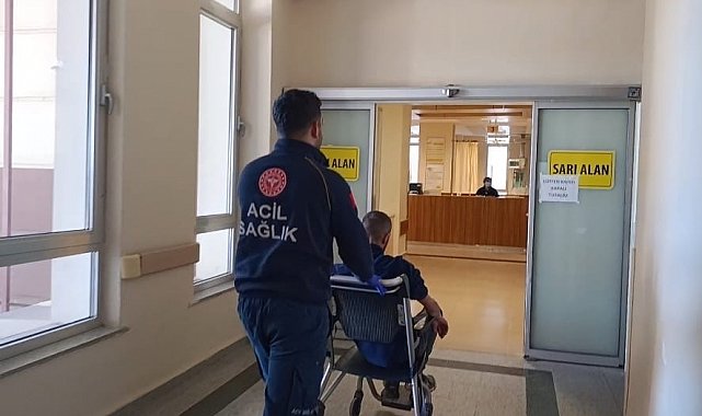 Devrilen motosikletin sürücüsü yaralandı