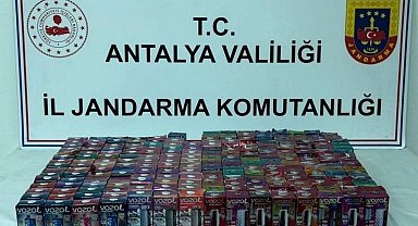 Döşemealtı'nda 314 adet kaçak elektronik sigara ele geçirildi