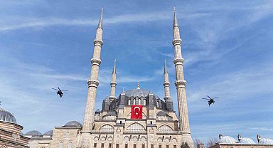 Edirne'de Balkan şehitleri için F-16 ve Atak'tan saygı uçuşu