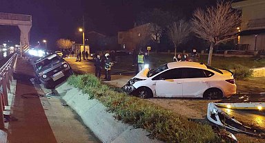 Edirne'de otomobil ile cipin çarpıştığı kazada 3 kişi yaralandı