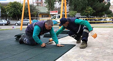 Efeler Belediyesi'nden parklarda bakım ve onarım çalışması