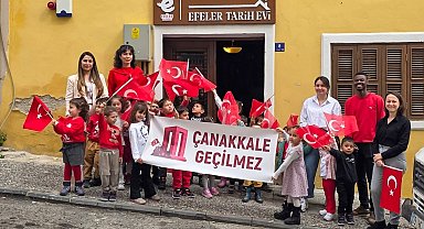 Efeler Belediyesi'nin tarihi mekanları Çanakkale Zaferi'nin yıldönümünde minikleri ağırladı