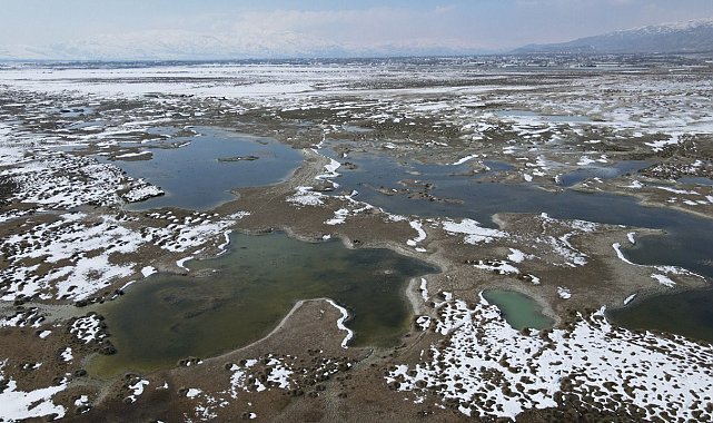 Ekşisu Kuş Cenneti'nde doğa drone ile kaydedildi