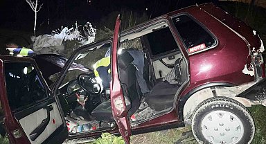 Emet'te otomobil şarampole yuvarlandı: 4 yaralı