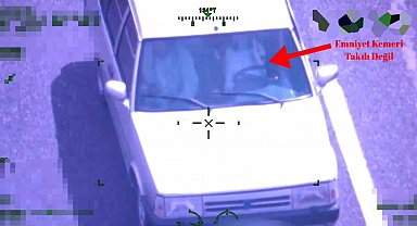 Emniyet'in 'Uçan Göz'ü havadan denetim yaptı