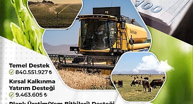 Erzurum'da çiftçilere 1 milyar 16 milyon TL destek