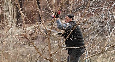 Erzurum'da köylerde bahçe bakım çalışmaları başladı