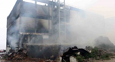 Fındık fabrikasındaki yangında soğutma çalışmaları sürüyor