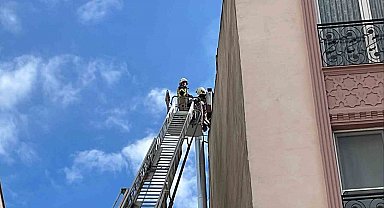 Fırının bacasında çıkan yangın korkuttu