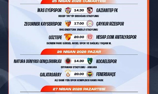 Galatasaray - Fenerbahçe derbisinin tarihi belli oldu