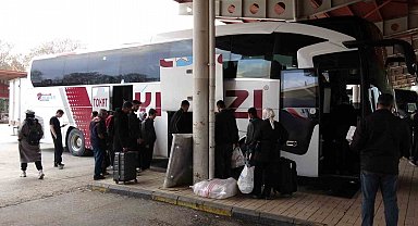 Gaziantep'te otogarda bayram yoğunluğu