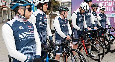 Gebze'den Çanakkale'ye pedal çevirecek bisikletliler yola çıktı