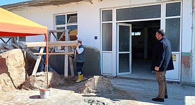 Germencik'te düğün salonları ve okul önünde bakım çalışması sürüyor