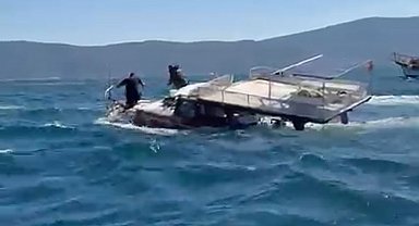 Güllük Körfezi'nde amatör balıkçı teknesi battı