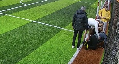 Halı saha maçında kalbine yenik düştü: O anlar kamerada