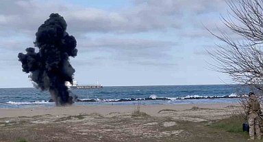 Halk plajındaki İHA, S.A.S. timleri tarafından imha edildi