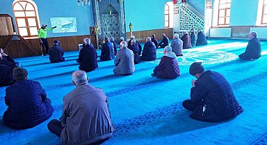 Hisarcık'ta cami cemaatine trafik eğitimi