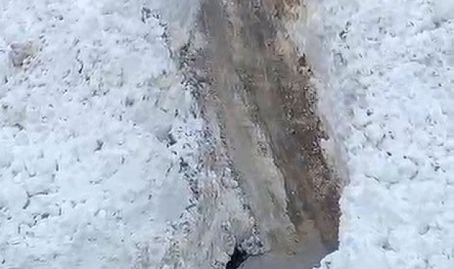 Hizan'da köy yoluna çığ düştü